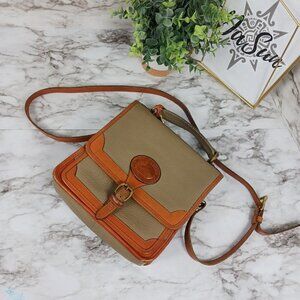 DOONEY & BOURKE vintage pebbled crossbody taupe leather